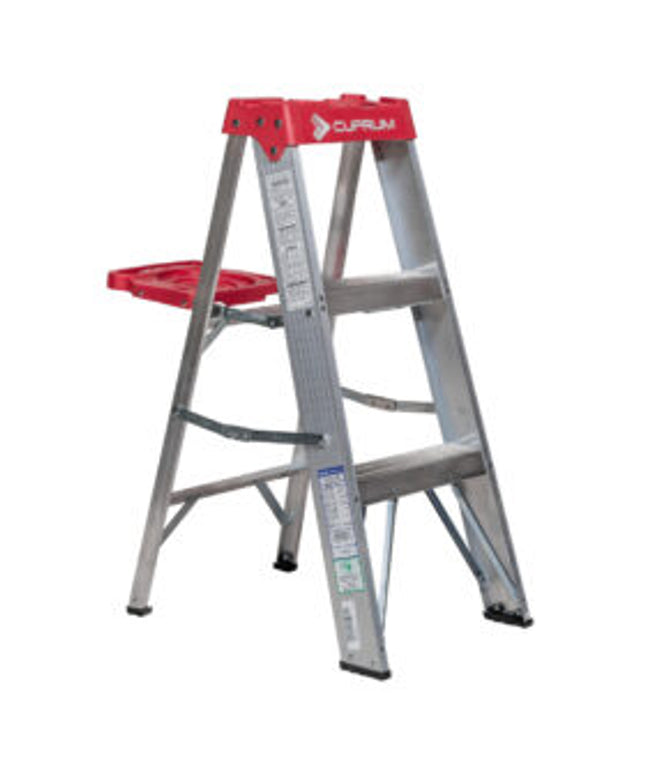 ESCALERA ALUMINIO TIJERA 1.22 MTS 4 PELDA OS 150 KG CUPRUM (Modelo: 2312-04)