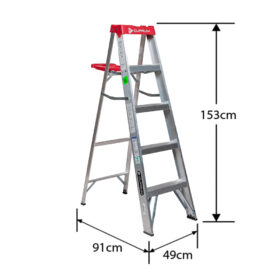 ESCALERA ALUMINIO TIJERA 1.53 M. 5 PELDA OS 150 KG CUPRUM (Modelo: 2312-05)