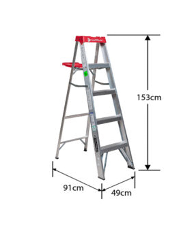ESCALERA ALUMINIO TIJERA 1.53 M. 5 PELDA OS 150 KG CUPRUM (Modelo: 2312-05)