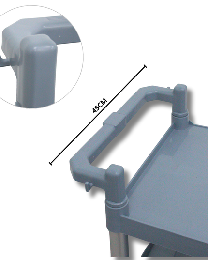 CARRO 3 BANDEJAS CHICO COLOR GRIS (Modelo: C3B-70G)