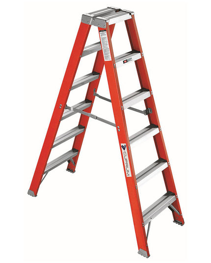 ESCALERA F. VIDRIO TIJERA DOBLE ACCESO 1  (Modelo: 530-06)