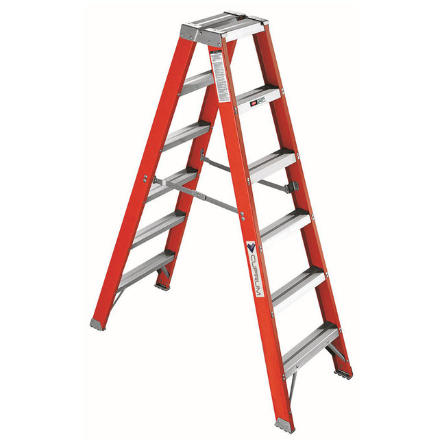 ESCALERA F. VIDRIO TIJERA DOBLE ACCESO 1  (Modelo: 530-06)