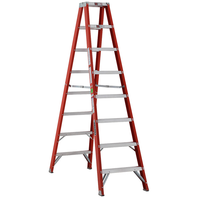 ESCALERA F. VIDRIO TIJERA DOBLE ACCESO 2 (Modelo: 530-08)