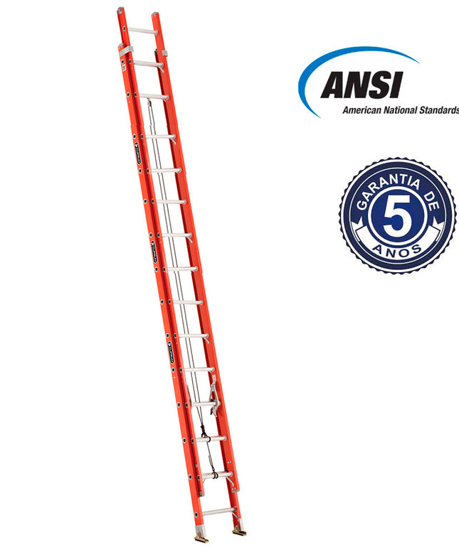 ESCALERA F. VIDRIO TELESC.  7.62 M. (Modelo: 534-28)