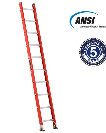 ESCALERA FIBRA RECTA 3.06 MTR (Modelo: 544-10)