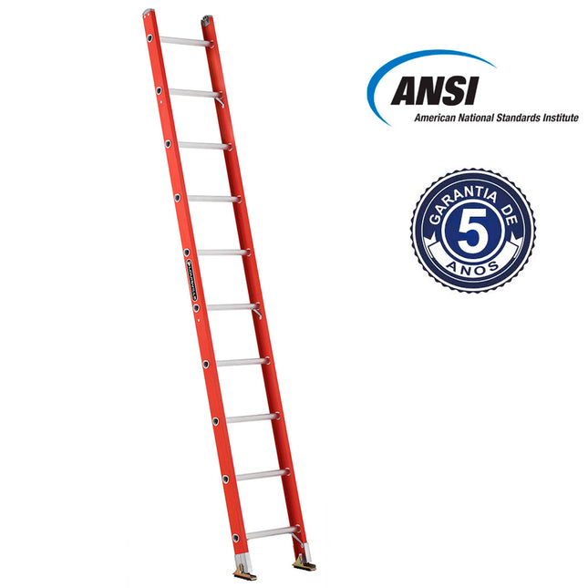ESCALERA FIBRA RECTA 3.06 MTR (Modelo: 544-10)