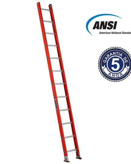 ESCALERA. F. VIDRIO RECTA SIMPLE 3.66 M. (Modelo: 544-12)