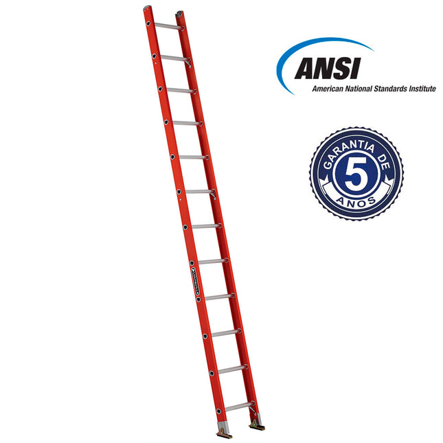 ESCALERA. F. VIDRIO RECTA SIMPLE 3.66 M. (Modelo: 544-12)