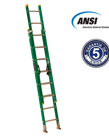 ESCALERA  F. VIDRIO TELESCOPICA  3.96 M. (Modelo: 618-16)