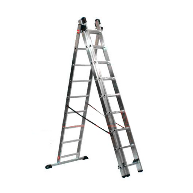 ESCALERA ALUMINIO TIJERA TEL.3 X 2.54 M. (Modelo:7309-007)