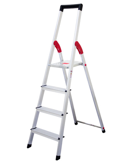 ESCALERA ALUM TIJERA PLATAFORMA 4 PELD (Modelo: 807-04)