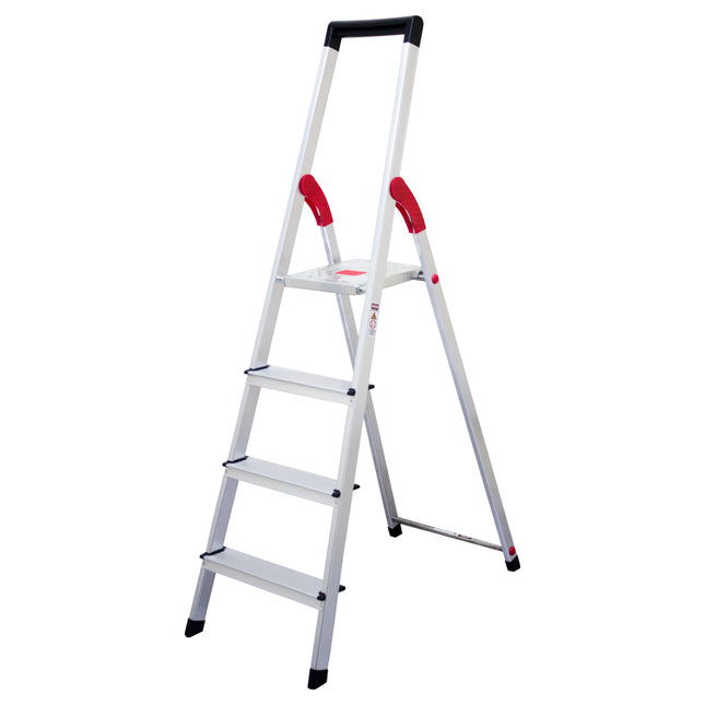 ESCALERA ALUM TIJERA PLATAFORMA 4 PELD (Modelo: 807-04)
