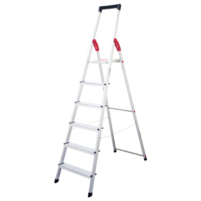 ESCALERA ALUM TIJERA PLATAFORMA 6 PELD (Modelo: 807-06)