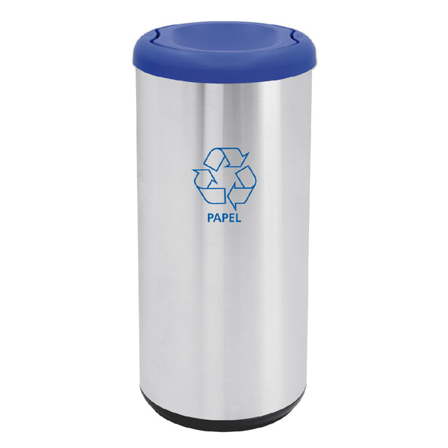 BASURERO CONICO AZUL 40L ACERO INOX. TRAMONTI (Modelo: 94539-201)