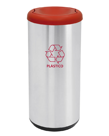 BASURERO CONICO ROJO 40L ACERO INOX. TRAMONTI (Modelo: 94539-202)