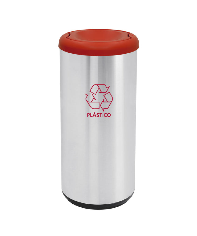 BASURERO CONICO ROJO 40L ACERO INOX. TRAMONTI (Modelo: 94539-202)