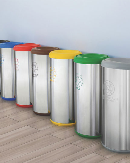 BASURERO CONICO AZUL 40L ACERO INOX. TRAMONTI (Modelo: 94539-201)