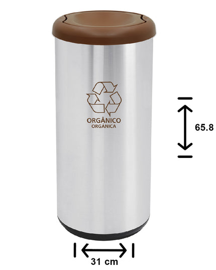 BASURERO ICONICO CAFE 40L ACERO INOX. TRAMONT (Modelo: 94539-203)