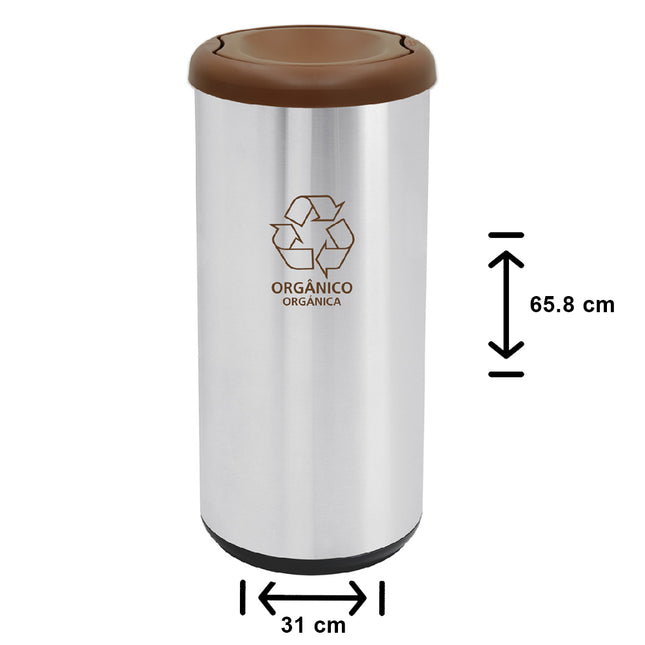 BASURERO ICONICO CAFE 40L ACERO INOX. TRAMONT (Modelo: 94539-203)