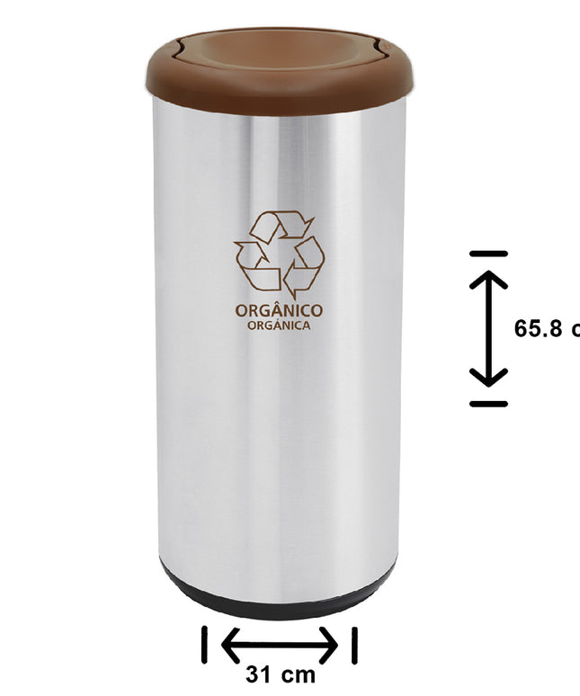 BASURERO ICONICO CAFE 40L ACERO INOX. TRAMONT (Modelo: 94539-203)