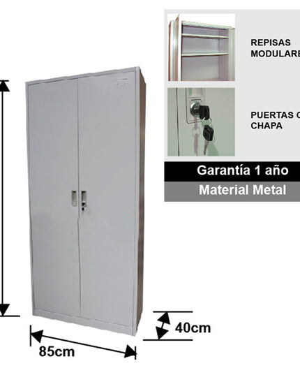 ARMARIO METALICO 2 PUERTAS. (Modelo: A302)