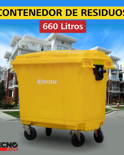 CONTENEDOR DE BASURA 660 LTS. AMARILLO (Modelo: AE-660AM)
