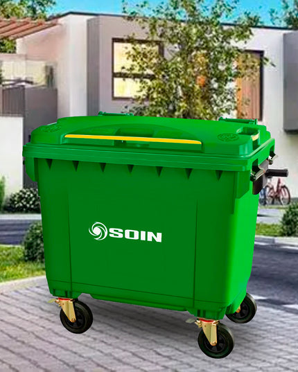 CONTENEDOR DE BASURA 660 LTS. VERDE (Modelo: AE-660V)