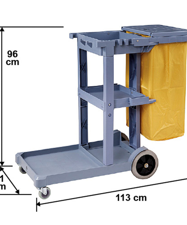 CARRO DE ASEO JANITOR CON BOLSA/TAPA SOIN (Modelo: AF-170)