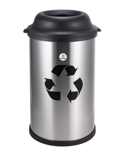 BASURERO ACERO INOX SOIN 50 LITROS ABIERTO (Modelo: BIN-50A)