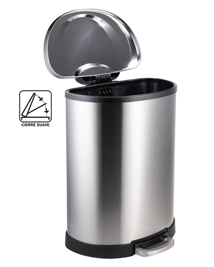 BASURERO ACERO INOX SOIN 50 LITROS  (Modelo: BIN-50)