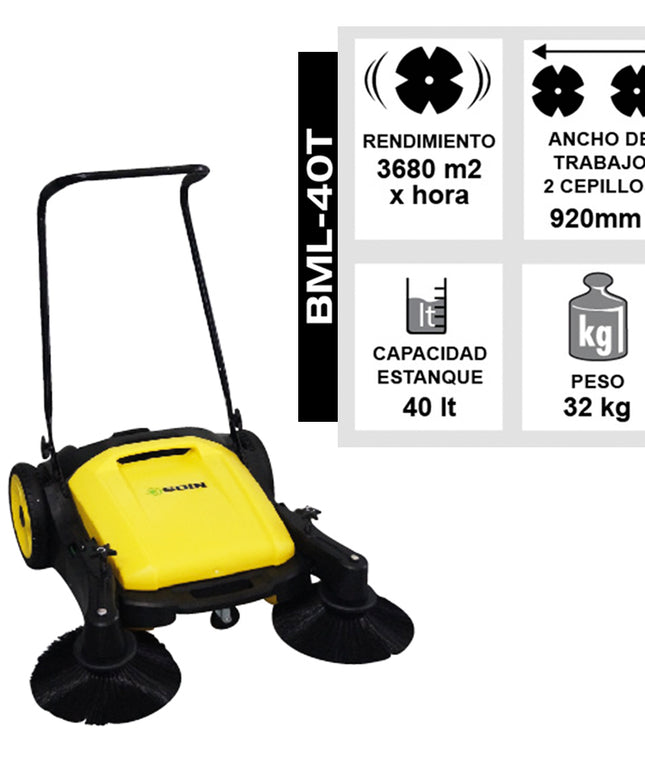 BARREDORA MANUAL SOIN 40 lts. CEPILLO CEN (Modelo: BML-40T)