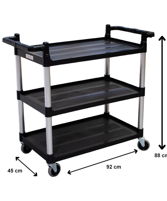 CARRO 3 BANDEJAS CHICO COLOR NEGRO (Modelo: C3B-70N)
