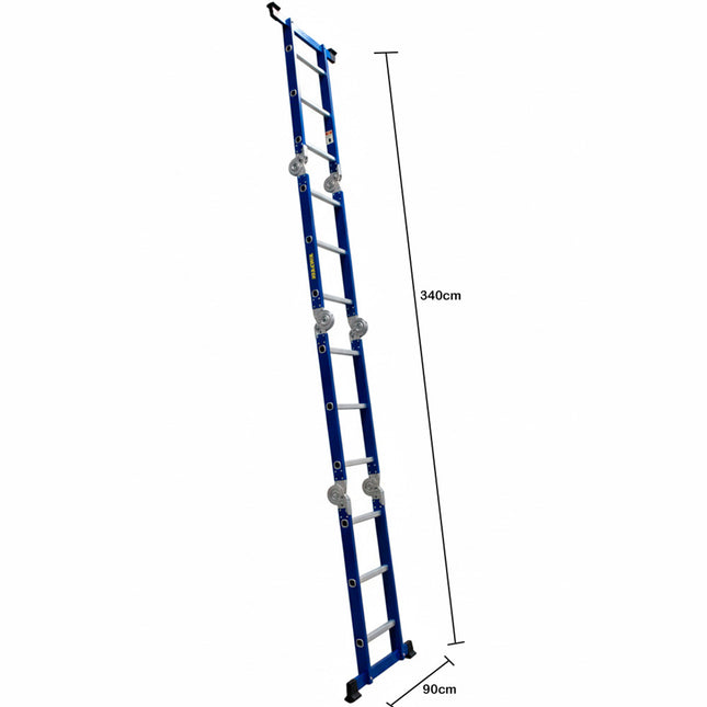 ESCALERA  ARTICULADA ACERO - TECHNOPLUS (Modelo: EAM-12A)