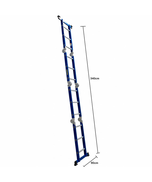 ESCALERA  ARTICULADA ACERO - TECHNOPLUS (Modelo: EAM-12A)