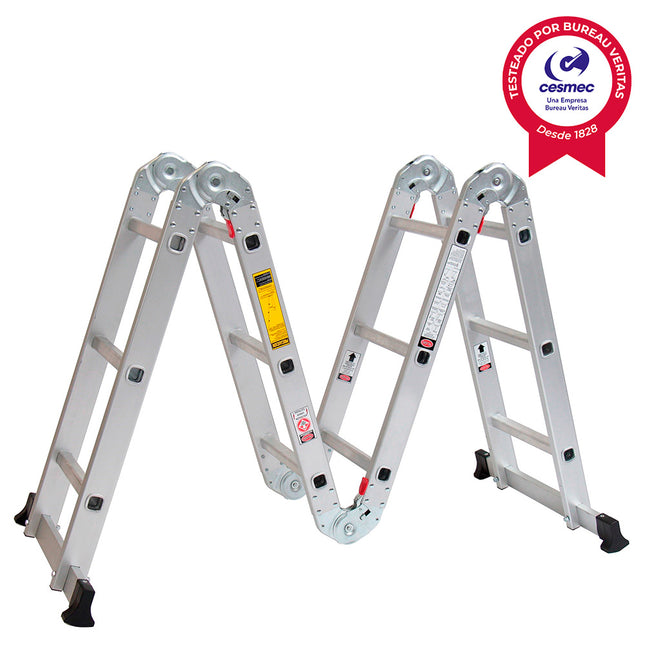 ESCALERA ARTICULADA ALUMINIO - TECHNOPLUS PRO (Modelo: EAM-PRO)