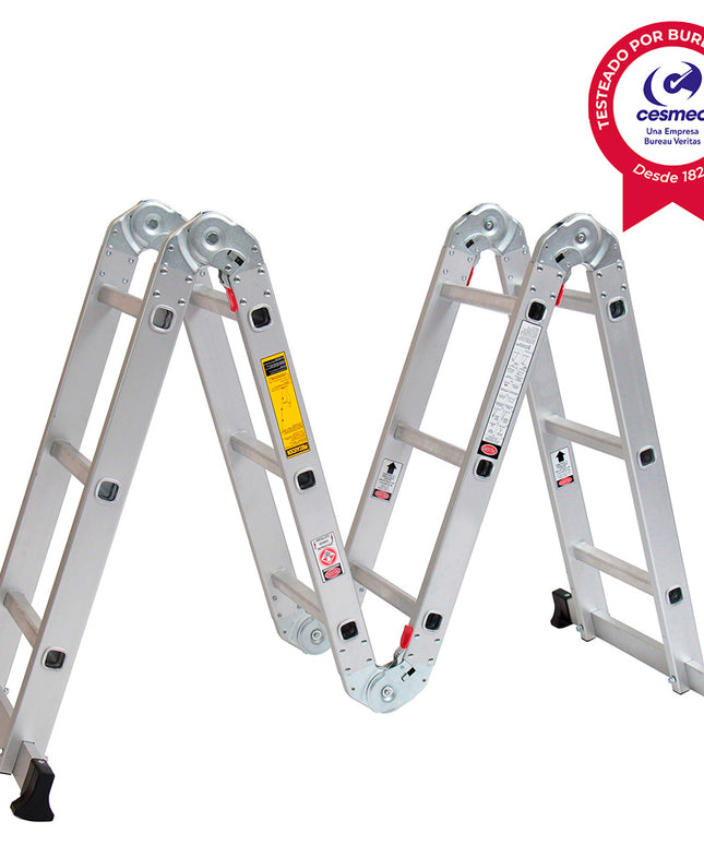 ESCALERA ARTICULADA ALUMINIO - TECHNOPLUS PRO (Modelo: EAM-PRO)