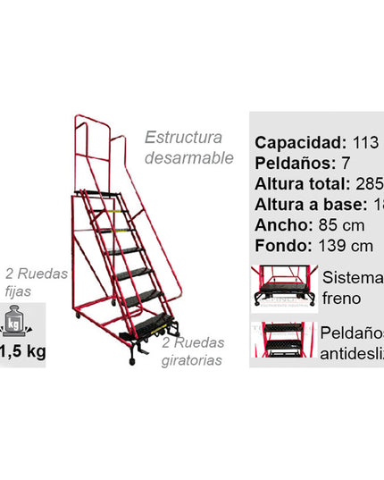 ESCALERA TIPO AVIÓN 1.8 M IMPORTADA (Modelo: ETA-180I)