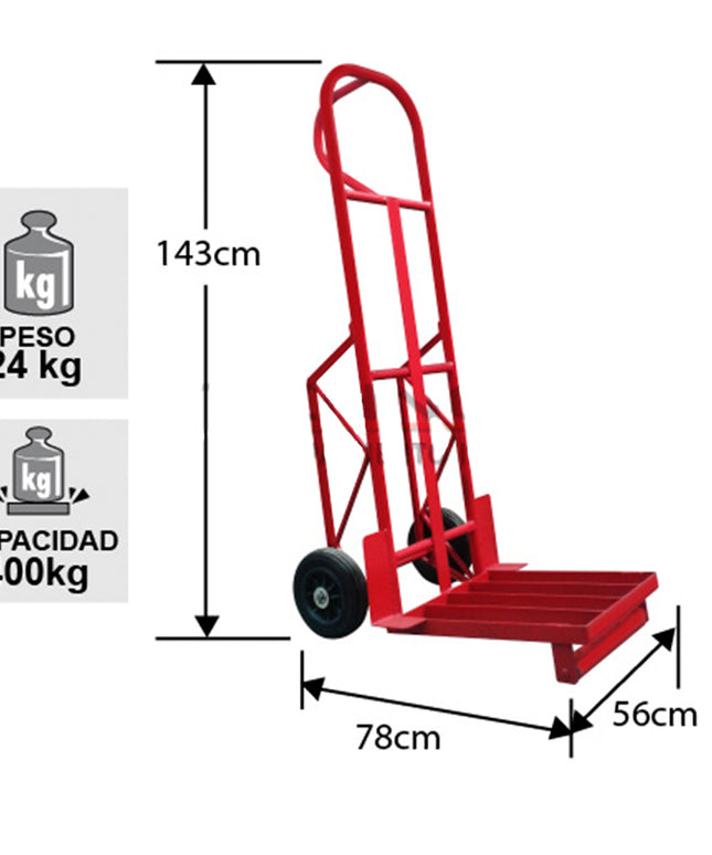 YEGUA ACERO 400 KG. c/ RODILLO (Modelo: FA-400R)