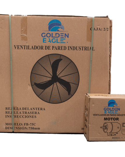 VENTILADOR 30' INDUSTRIAL DE MURO CON CONTROL (Modelo: FB-75C)