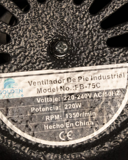 VENTILADOR 30' INDUSTRIAL DE MURO CON CONTROL (Modelo: FB-75C)