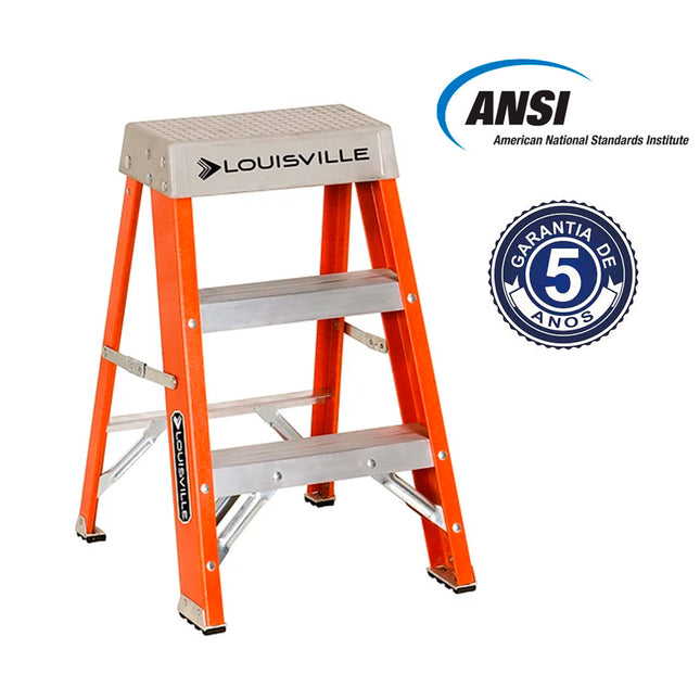 ESCALERA FIBRA DE VIDRIO 2 PELDAÑOS LOUISVILL (Modelo: FS1502)