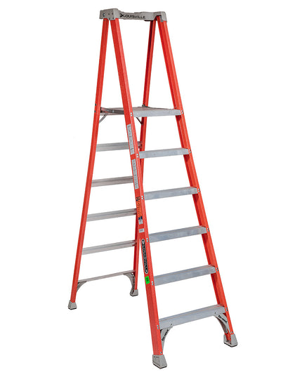 ESCALERA F. VIDRIO TIJERA PLATAFORMA  1.82 m (Modelo: FXP1706)