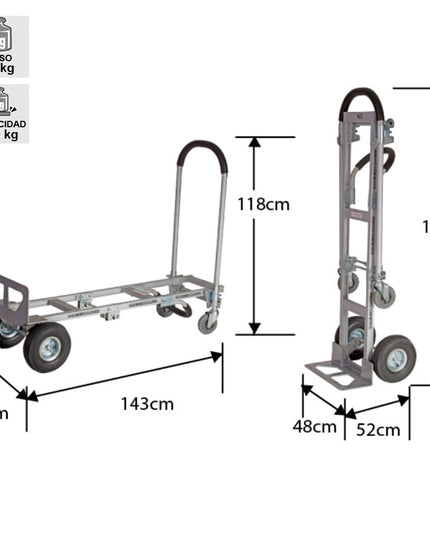 CARRO ALUMINIO DUAL 130 (Modelo: HS-130)