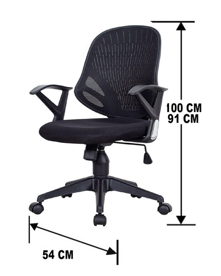 SILLA EJECUTIVA BASIC BASE NYLON GIRATORIA (Modelo: KB-2021)