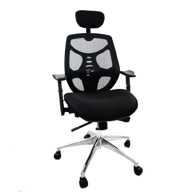 SILLA GERENCIAL BASE ALUMINIO - ERGONOMICA (Modelo: KB-8905A)