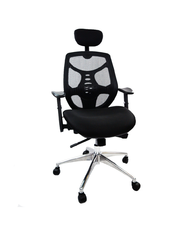 SILLA GERENCIAL BASE ALUMINIO - ERGONOMICA (Modelo: KB-8905A)