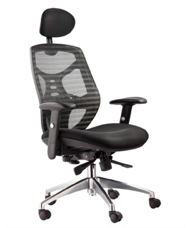 SILLA GERENCIAL BASE ALUMINIO - ERGONOMICA (Modelo: KB-8905A)