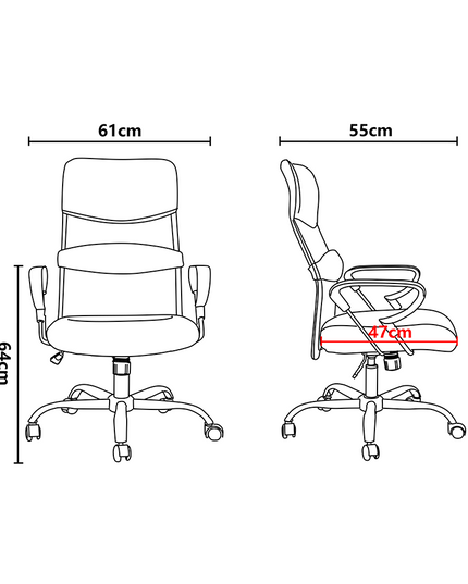 SILLA EJECUTIVA OFICINA RESPALDO ALTO (Modelo: KB-E4007)