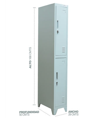 LOCKERS METALICO 2 CASILLEROS (Modelo: L100-2Q)
