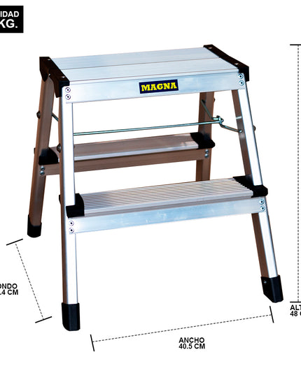 TABURETE ALUM 2 PELDAÑOS (Modelo: TAB-02A)